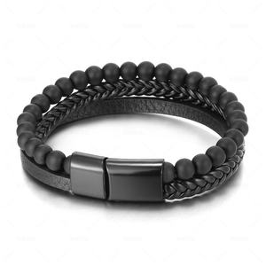 Men's New <b>Fashion</b> <b>Bracelet</b> Woven Design with Natural Tiger Eye <b>Beads</b> Party Gift Charm Jewelry - Product Image 5