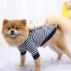 Ropa para Mascotas a Rayas de Dibujos Animados Personalizada de Alta Calidad C084, Poliéster XS para Cachorros, Ropa Colorida con Estilo Adorable - Product Image 3
