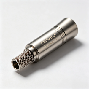 OEM Precision Lathe Machined Titanium Alloy Smoking Filter Nozzle Engraved Brand Logo <b>Mini</b> Portable Metal Cigarette Holder - Product Image 4
