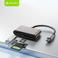 Lecteur de carte BAVIN Portable Mini OTG88 480 Mbps Transfert stable Type C USB Sd Tf 3 en 1 Adaptateur OTG