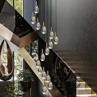 VEKO – lustre de luxe en cristal, lampes suspendues, lampe de maison, escalier, haut plafond
