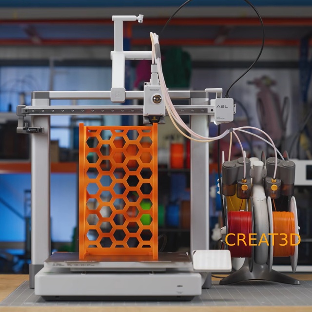 Bamboo Lab A2L Combo Multicolor 3D Printer High-Speed Fully Auto Leveling Big Size 330*320*325mm Fast FDM 3D Printer