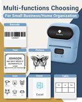 Imprimante d'étiquettes Phomemo M110, étiquettes d'adresse, codes-barres, photos, logos, entreprise, maison, imprimante d'étiquettes Bluetooth, téléphone, USB, PC avec 1 rouleau d'étiquettes