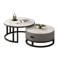 Table basse en fer moderne minimaliste, durable et haut de gamme, ensemble de salon de luxe pour petit appartement