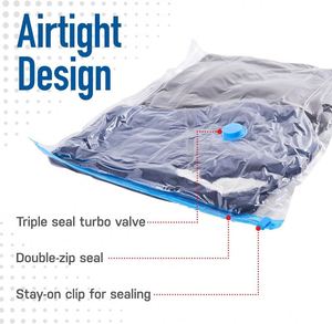 Eco-Friendly Waterproof Durable Lightweight <b>Vacuum</b> Storage <b>Bag</b> 1 Hand Pump Flexible Space-Saving for Comforters Clothing - Product Image 6