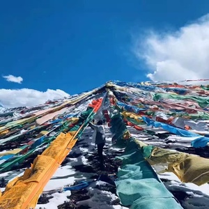 Banderas de oración colgantes de Cruz de viaje <span class=keywords><strong>del</strong></span> Tíbet Tela de rollo de microfibra <span class=keywords><strong>Bandera</strong></span> de cinco colores - Product Image 1