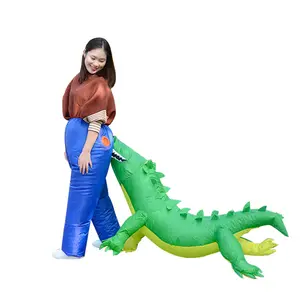 Halloween cartoon animal butt biting doll inflatable costume green inflatable costume