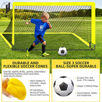 Kit Completo de Portería de Fútbol Portátil, Redes de Fútbol Plegables para Jardín, Escuela, Entrenamiento Interior y Exterior, Juguetes Deportivos para Niños
