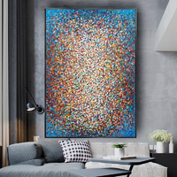 Peinture personnalisée grande taille moderne abstraite toile Art mural coloré fait à la main Jackson Pollock peinture à l'huile Art décor maison suspendu