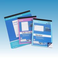 Carnet de reçus autocopiants en 2 feuillets avec logo personnalisé, 50 jeux numérotés en série, perforés, pour comptoir de vente au détail