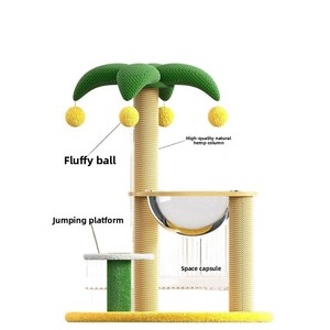 Structure d'escalade pour chat, étagère pour chat, capsule spatiale pour chat, lit pour chat, arbre à chat avec plateforme <span class=keywords><strong>de</strong></span> observation intégrée, jouets pour chat - Product Image 5