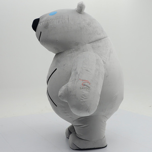 Costume da Mascotte Orso <span class=keywords><strong>Gigante</strong></span> in Peluche 2.2M 2.6M Stile Cartone Animato, Adorabile Orso Teddy Gonfiabile per Eventi Natalizi - Product Image 2