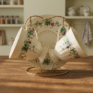 Services à café et à thé en céramique créatifs et abordables – Tasses et assiettes uniques pour le thé de l'après-midi, tasses à café et soucoupes - Product Image 2