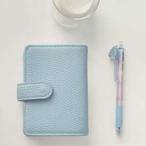 Carnet à anneaux A7 personnalisé en cuir PU avec bouton pour la planification budgétaire et design de portefeuille M5 - Product Image 2