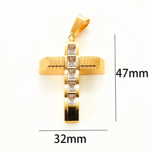 Collar con colgante <span class=keywords><strong>de</strong></span> cruz multicapa <span class=keywords><strong>de</strong></span> acero inoxidable para hombres y mujeres, amuleto <span class=keywords><strong>de</strong></span> fe con diamantes incrustados <span class=keywords><strong>de</strong></span> Cristo Jesús, regalo <span class=keywords><strong>de</strong></span> joyería - Product Image 2