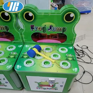 Sikke işletilen Arcade isabet kurbağa her yaş için oyun makinesi çılgın kurbağa çekiç oyunu eğlenceli!
