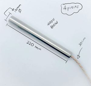 Calentador de Cartucho Eléctrico de Inmersión de Alta Densidad de Acero Inoxidable 12V 24V 120V 220V 50W 80W 200W para Calentamiento de Agua - Product Image 1