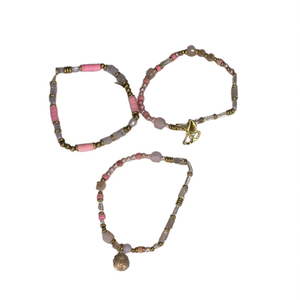 Fashion Beaded <b>Bracelets</b> 316L Stainless Steel PVD Gold Plating Sustainable Resistant Jewelry Set - Product Image 2