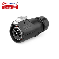 Connecteur d'alimentation certifié M28 à 3 broches mâle et femelle, 35A 500V, étanche IP68