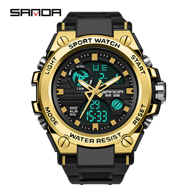 Sanda 739 Men's Watches Top Brand Luxury Sport Men Waterproof S Shock Male Clock Fashion Relogio Masculino Digital Sports Watch