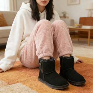 <span class=keywords><strong>Bottes</strong></span> de neige chaudes antidérapantes en polaire et fourrure intégrées de haute qualité, personnalisables avec logo, pour homme et femme, OEM ODM - Product Image 5