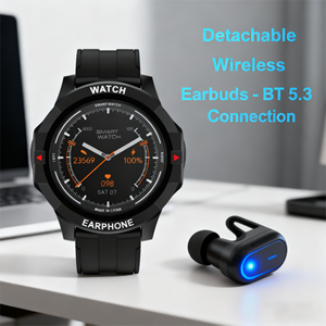 ساعة ذكية عصرية 2025 مع سماعات أذن لاسلكية 2 في 1، مكالمات بلوتوث، شاشة TFT للياقة البدنية، ساعات ذكية لأنظمة أندرويد وآي أو إس - Product Image 2