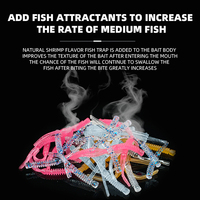 45mm 5 couleurs 10 pièces/sac plastique artificiel souple ver bionique Grub Double queues en gros appâts de pêche leurre pêche en racine