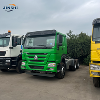 Truk Traktor JSZG Bekas HOWO 371HP 6x4 Euro 2 Diesel Transmisi Manual 10 Roda untuk Transportasi Logistik