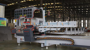 Scie de découpe de précision à double tête Eworld CNC de fabricants chinois avec PLC et moteur pour profilés en aluminium, haute précision 380/220V - Product Image 2