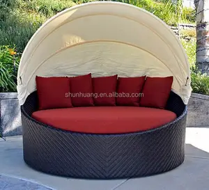 Hars Rotan Ligstoel Outdoor Tuinmeubelen Strand Daybed Chaise Lounger