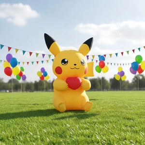 Ballon gonflable <span class=keywords><strong>Pikachu</strong></span> en PVC personnalisé pour événements, livraison gratuite, motif dessin animé mignon, imperméable, couleur personnalisée - Product Image 4