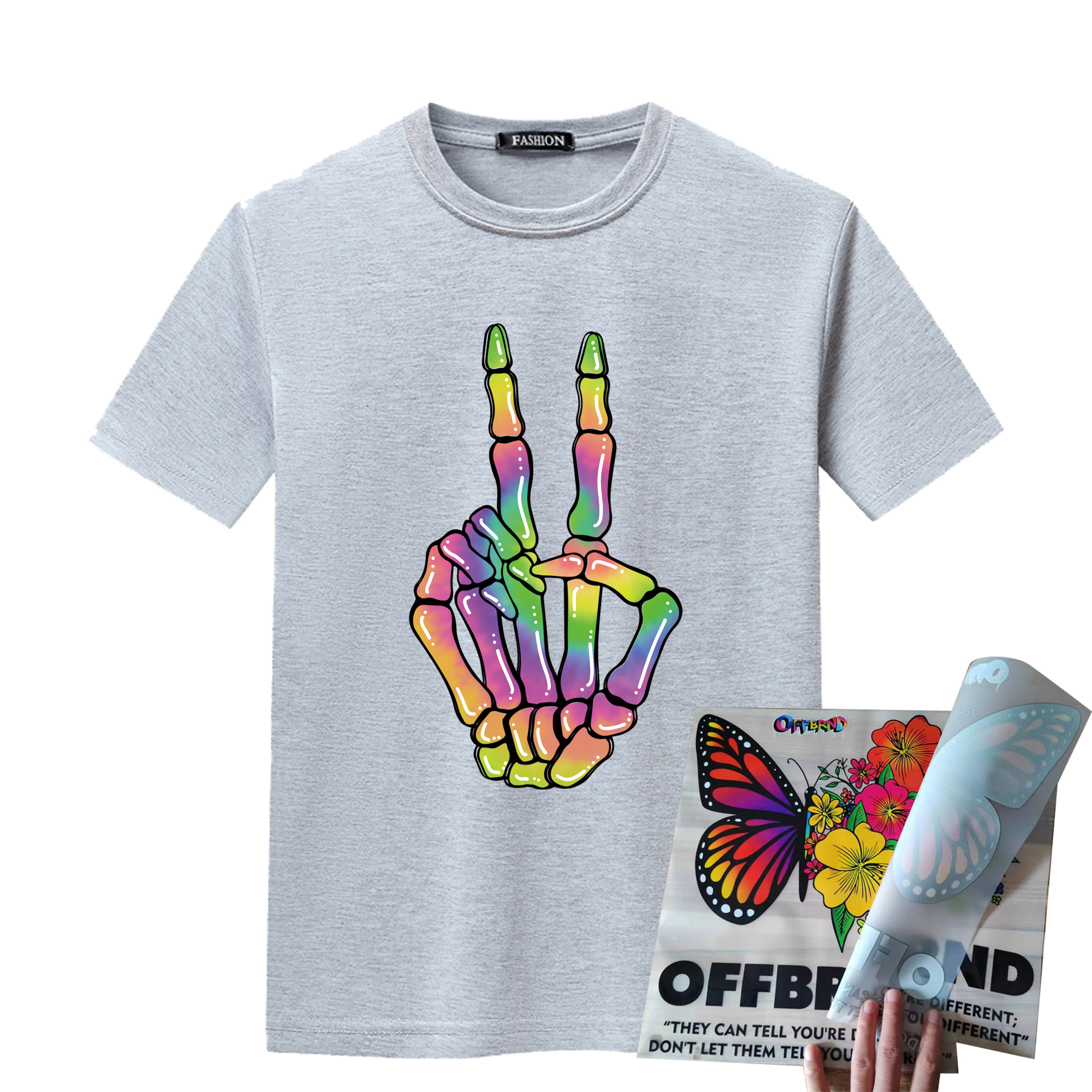 Custom Design DTF Transfer logo Vinyl Transfer Sticker for t Shirts