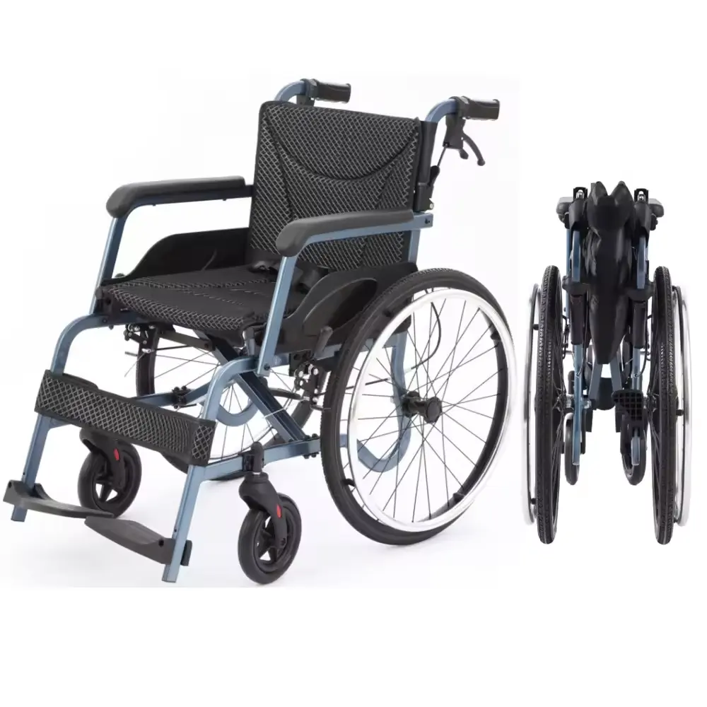 하이 퀄리티 수동 접이식 휠체어 노인을위한 파워 휠체어