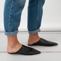 Chaussures en cuir véritable marocain noir pour femmes et hommes, style paleo chic, pour l'extérieur/l'intérieur, pour l'hiver/l'automne/l'été