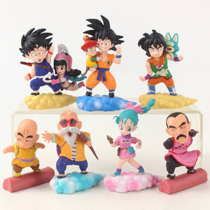 Ensemble de figurines d'anime Dragon Ball, 7 pièces, Son <span class=keywords><strong>Goku</strong></span>, Goten, Gohan, Kuririn, Bulma, Maître Roshi, <span class=keywords><strong>Chichi</strong></span>, Tao Pai Pai, modèle de jouet, 8 à 10 cm - Product Image 4