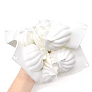 White <b>Silicone</b> Pumpkin Mold 6 Cavities For Mousse Cake Decorating DIY <b>Baking</b> Tools - Product Image 3