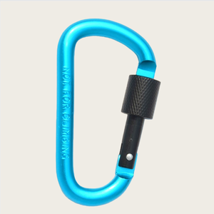 Mousqueton noir, clip carabineur, anneau en D en aluminium de 3 pouces, grand mousqueton avec porte-clés, crochet pour porte-clés - Product Image 2