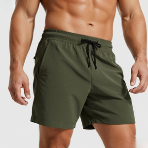 Pantaloncini da ginnastica da uomo di alta qualità con rivestimento interno in Mesh a doppio strato logo personalizzato allenamento Fitness ad asciugatura rapida pantaloncini da corsa impermeabili - Product Image 1