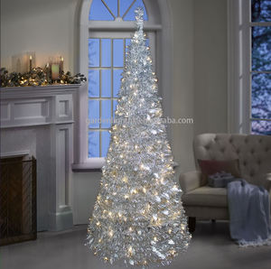 Árbol de Navidad LED Emergente Plateado de Alta Calidad de 4 Pies/6 Pies para Decoración Navideña en el Hogar, Hoteles y Fiestas - Product Image 5