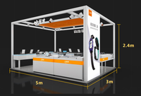 Magasin modulaire Pop-up en aluminium, magasin temporaire à installation rapide, support de exposition en tissu de Tension Durable et à longue durée