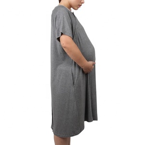 Bata de Parto <span class=keywords><strong>y</strong></span> Maternidad NZMAN para Hospital, con Cierre Fácil, Sin Etiquetas, con Acceso Piel a Piel <span class=keywords><strong>y</strong></span> Cobertura Completa en la Espalda - Product Image 5
