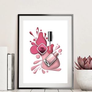 Лак для ногтей, настенная Картина на холсте, плакаты и принты, Современная Модульная картина, модное искусство, Настенный декор для салона, декор комнаты - Product Image 2