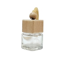 Bouteille de parfum en verre 8ml, 20 ml, forme carrée, pour voiture, pendentif, diffuseur de parfum