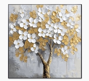 <span class=keywords><strong>D</strong></span>écoration murale moderne <span class=keywords><strong>pour</strong></span> salon de style nordique, affiches <span class=keywords><strong>d</strong></span>'<span class=keywords><strong>art</strong></span> abstrait avec fleurs blanches imprimées sur toile en polyester - Product Image 1