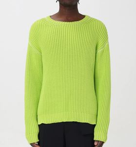 Pull-over vert à col ras du cou décontracté à la mode personnalisé Pull en tricot de coton à manches longues pour hommes - Product Image 3