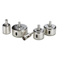 Jeu de mèches de forage revêtues de diamant, 5 pièces, carrelage, marbre, verre, céramique, trous de scie cloche en diamant pour outils électriques