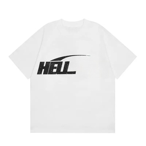 เสื้อผ้าผู้ชายแบรนด์เนมคุณภาพสูง NFC ผลิตจากผ้าฝ้าย 100% แขนสั้น พิมพ์ลาย Hell Star สไตล์วินเทจ แบบถัก  รุ่นเดียวกับที่นิยม - Product Image 3