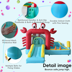Château gonflable pour enfants, design crabe, pour <span class=keywords><strong>une</strong></span> utilisation familiale dans la cour et au parc - Product Image 5