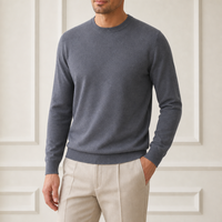 Old Money Herren Baumwoll-Acryl-Mischung Strickpullover Maschinenwaschbar Ferninfrarot Drop-Shoulder Direkt vom Hersteller Kundenspezifisches OEM