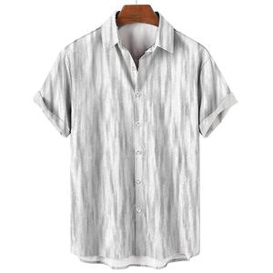 Nuova Camicia Hawaiana da Uomo Casual e Larga con Stampa Digitale 3D Floreale e Vegetale, Traspirante e con Perline, Ideale per il Commercio Transfrontaliero - Product Image 2